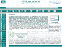 Tablet Screenshot of craigmedical.com